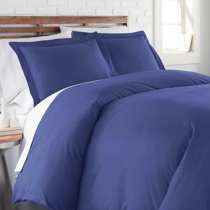 Luxe Microfiber Duvet Set, Denim