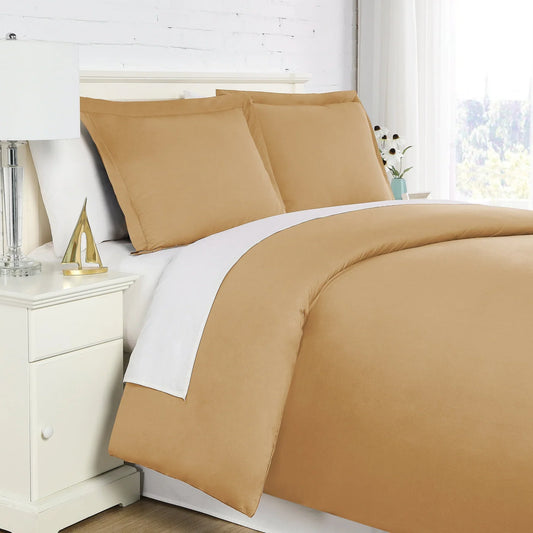 Luxe Microfiber Duvet Set, Warm Sand