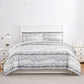 Horizon Abstract Duvet Cover Set, Grey