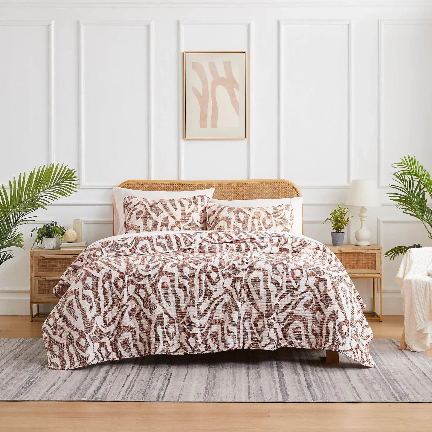 Luna Quilt Set, Rust