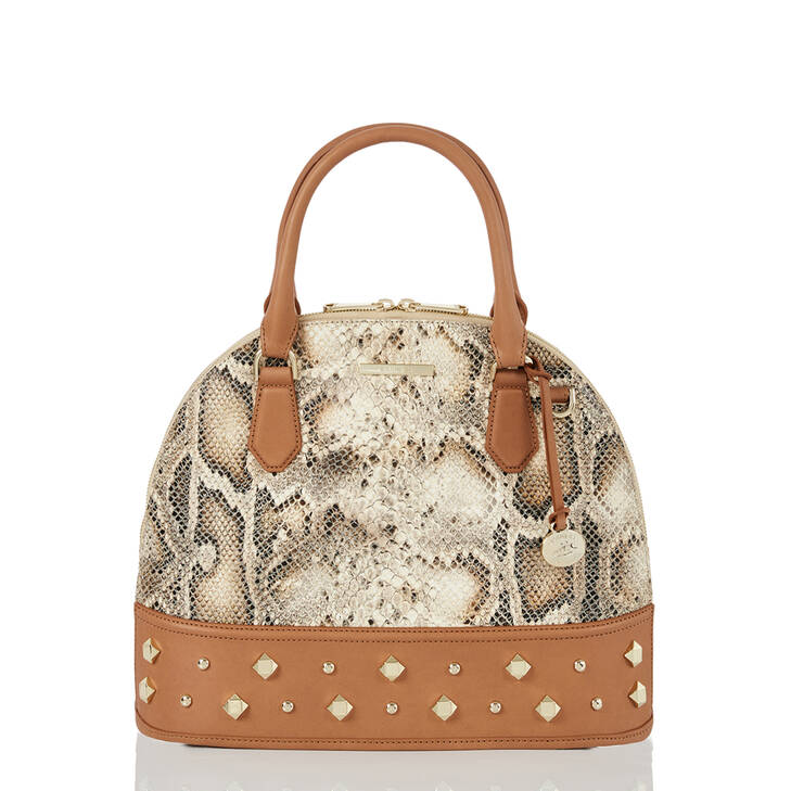 Brahmin Peoria Collection Georgina Satchel, Cognac