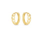 14K Curb Huggie Hoop Earrings