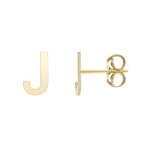 Initial Stud Earrings