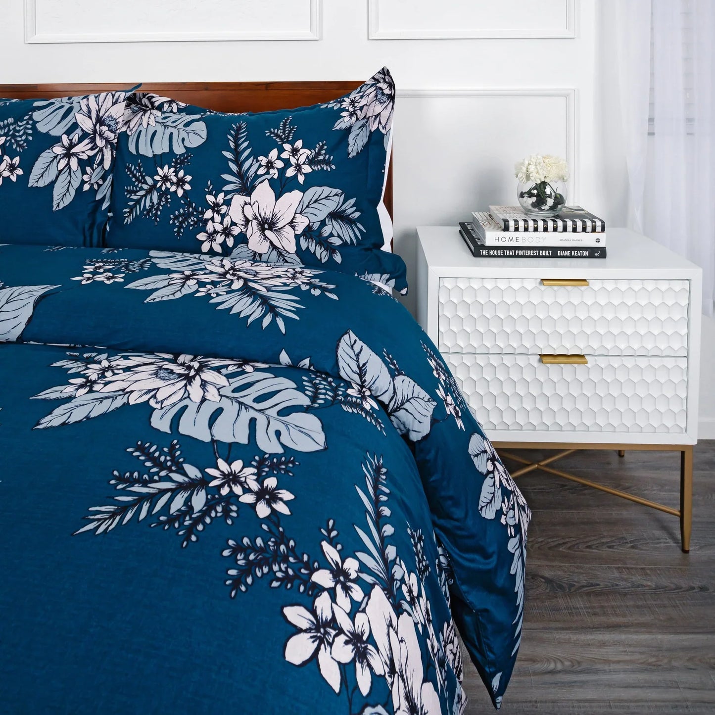 Flourish Duvet Cover Set, Blue