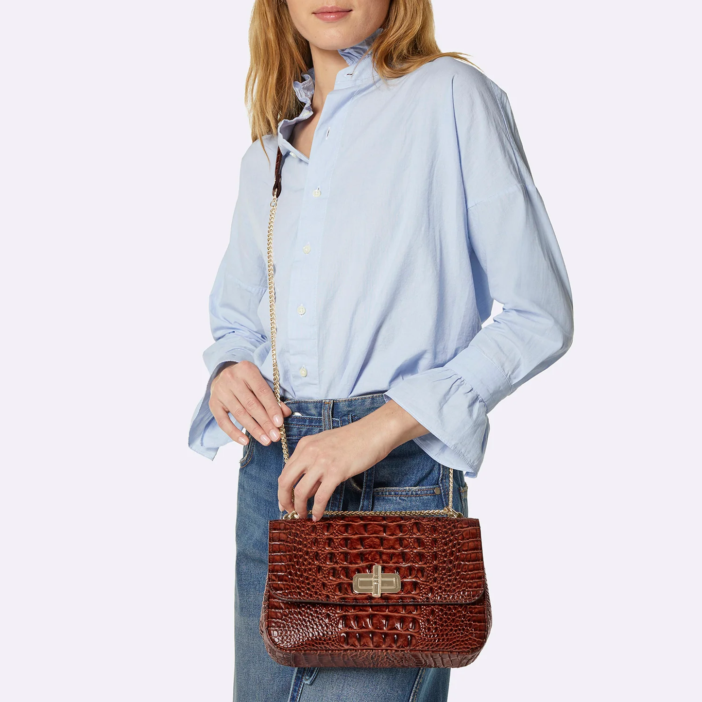 Brahmin Melbourne Collection Rosa Crossbody, Tropic Blue