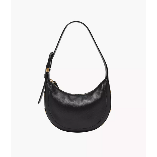 Fossil Harwell Crescent Shoulder Bag, Black