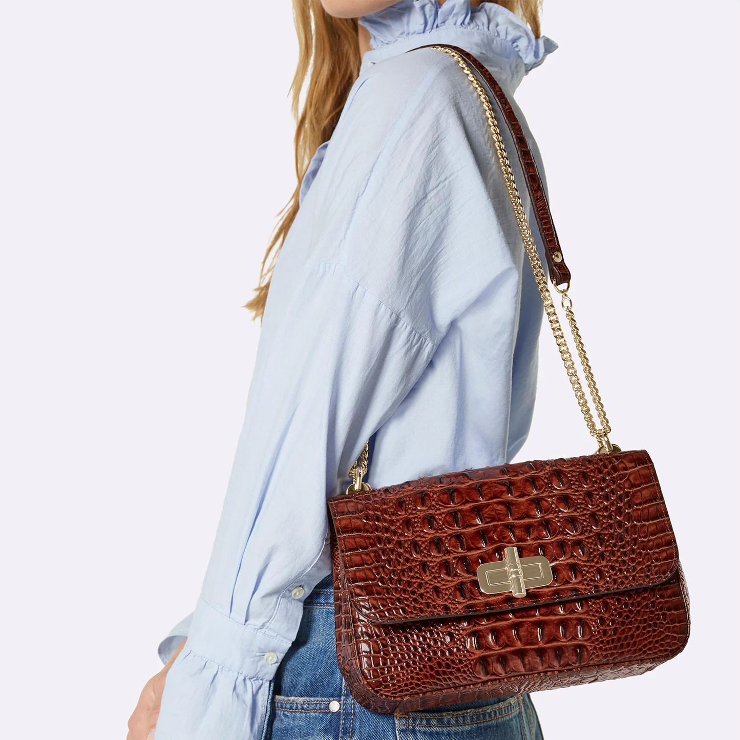 Brahmin Melbourne Collection Rosa Crossbody, Tropic Blue