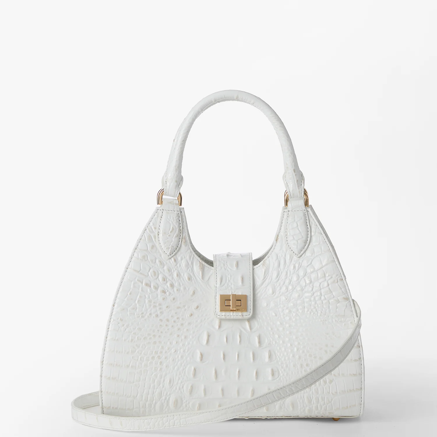 Brahmin Melbourne Collection Adrian Shoulder Bag, Sea Salt White