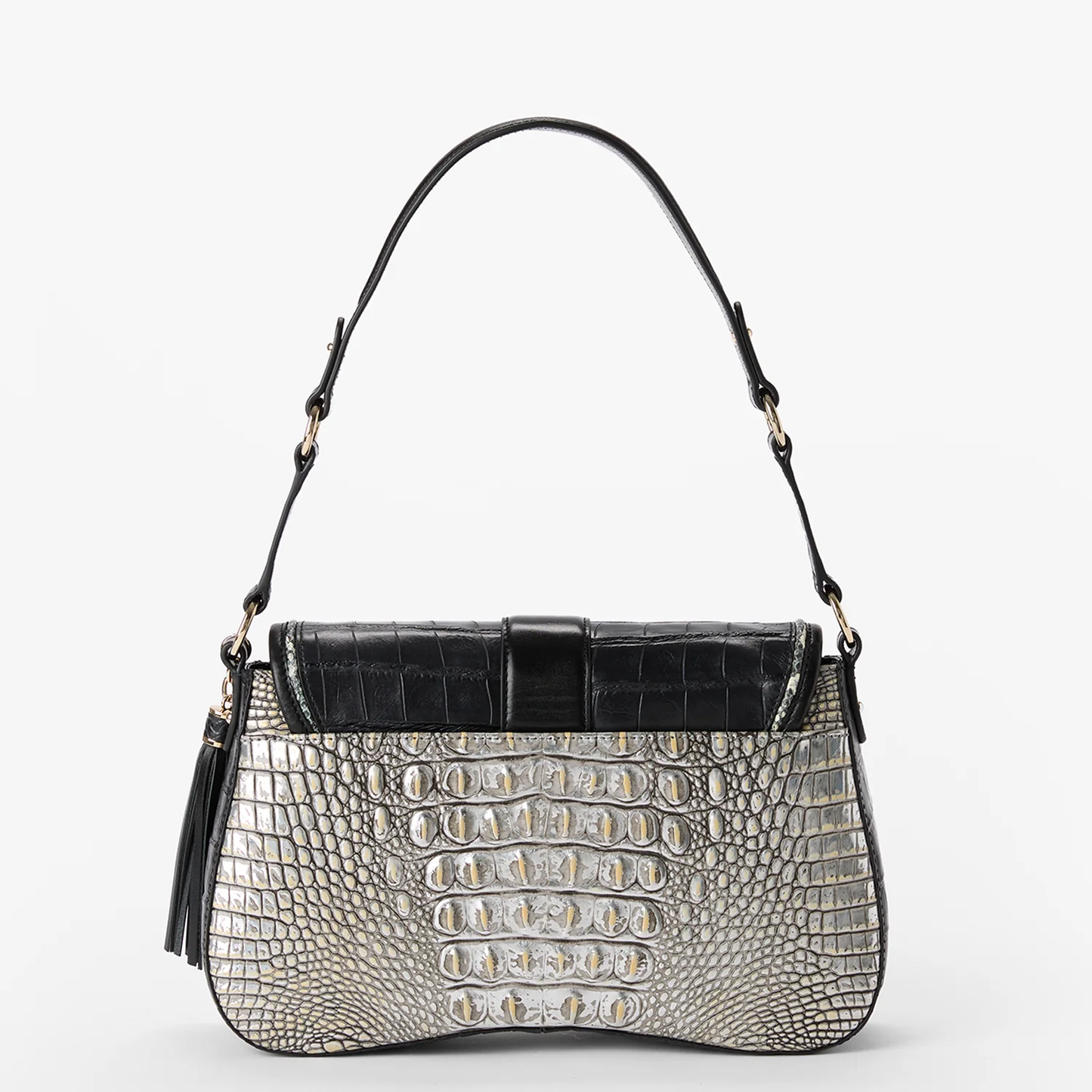 Brahmin Azurine Collection Neridia Shoulder Bag, Chrome