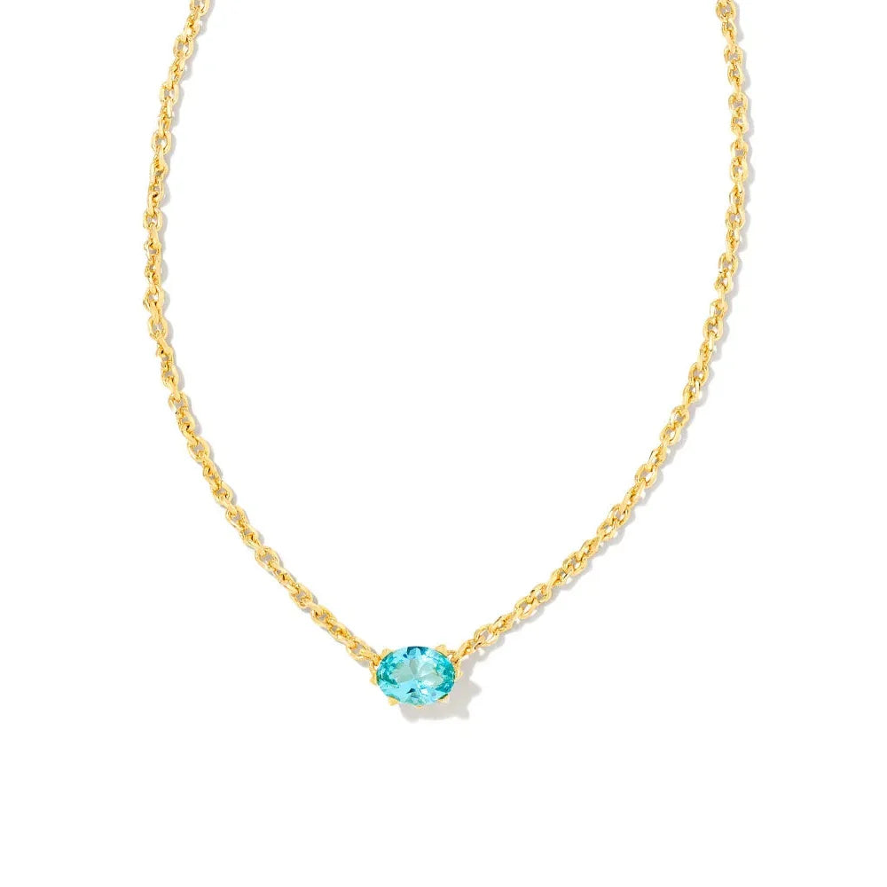 Kendra Scott Cailin Pendant, Aqua Crystal