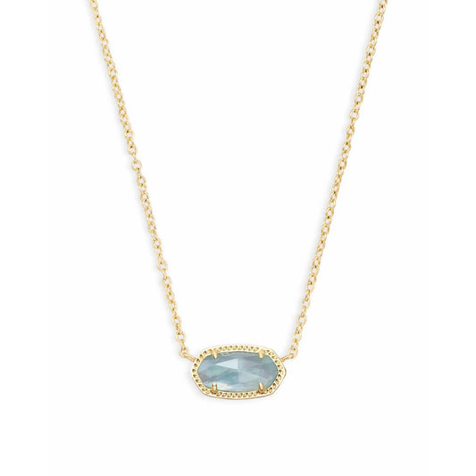 Kendra Scott Elisa Gold Pendant Necklace, Light Blue Illusion