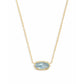 Kendra Scott Elisa Gold Pendant Necklace, Light Blue Illusion