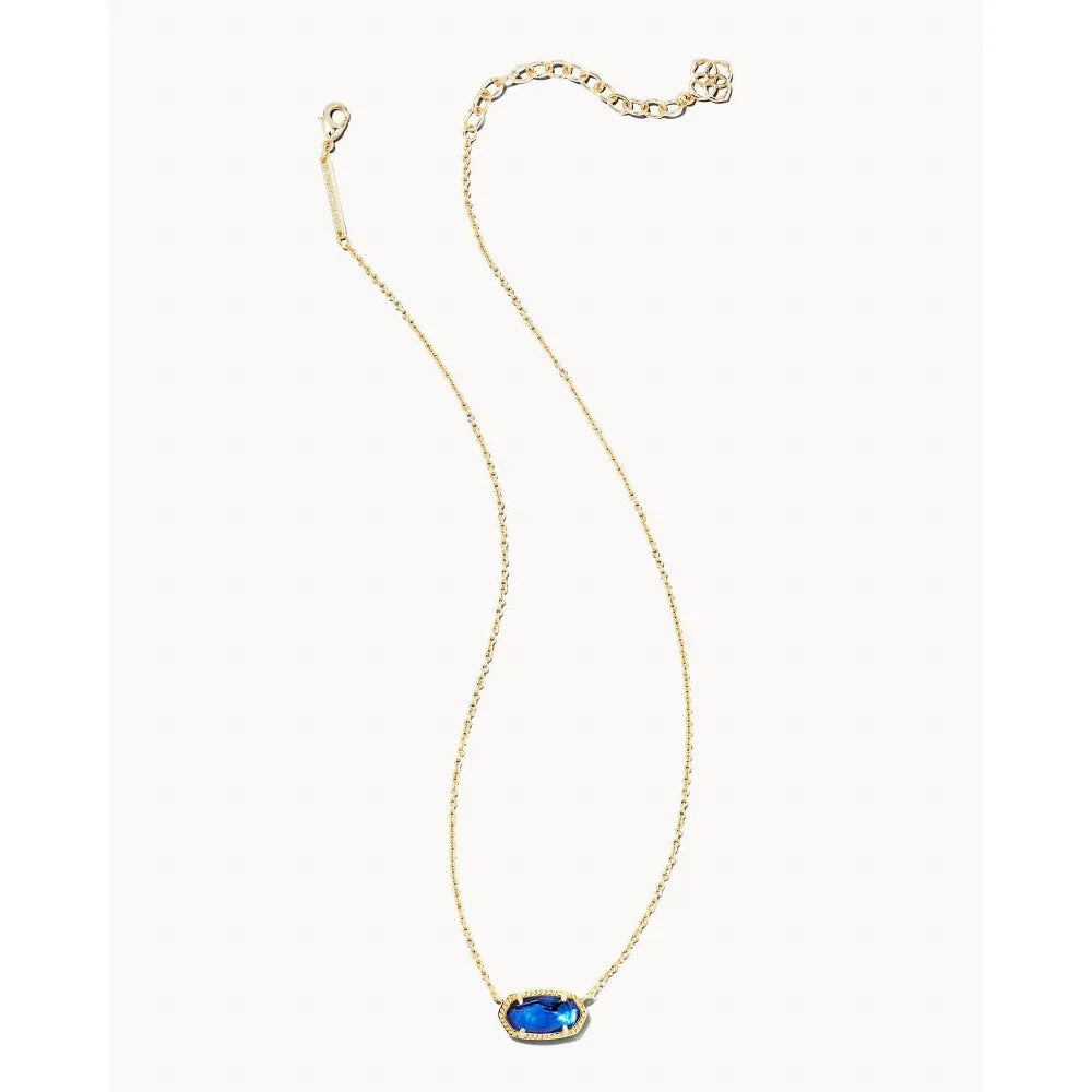 Kendra Scott Elisa Gold Pendant Necklace, Navy Abalone